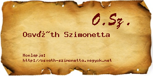 Osváth Szimonetta névjegykártya
