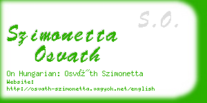 szimonetta osvath business card